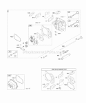 Cylinder Head Diagram and Parts List for 12J602-0122-B1  Briggs and Stratton Engine